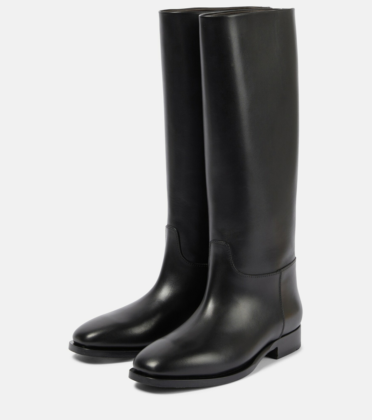 ロングブーツ THREE TO EIGHTY GRUNGE LEATHER TALL BOOTS BLACK The Row - Grunge leather knee-high boots The Row