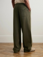 The Elder Statesman - Wide-Leg Cotton and Cashmere-Blend Jersey Sweatpants - Green