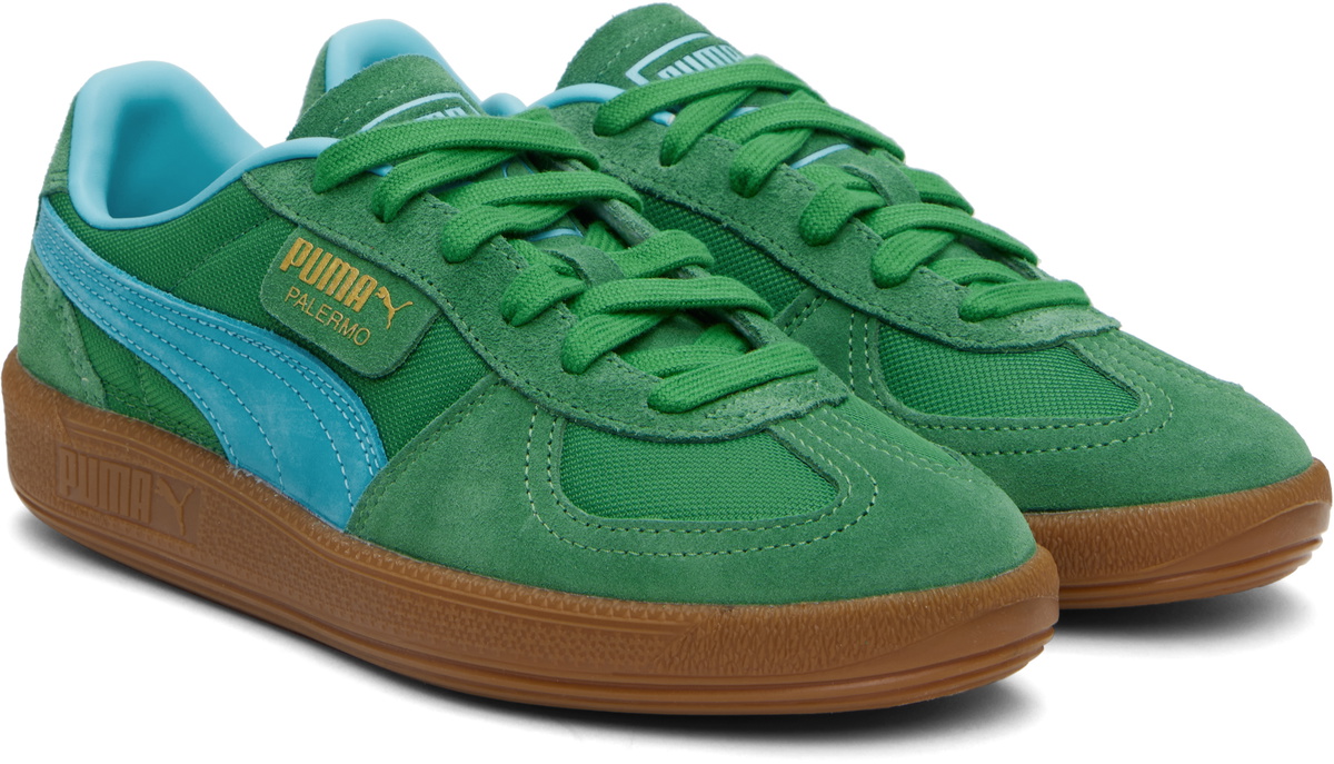 PUMA Green & Blue Palermo Vintage Update Sneakers
