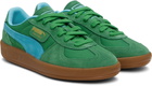 PUMA Green & Blue Palermo Vintage Update Sneakers