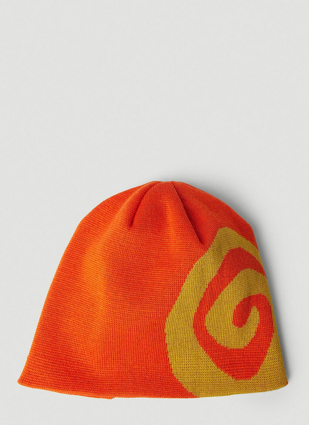 Swirl Beanie Hat in Orange Ostrya