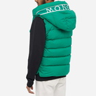 Moncler Men's Cardamine Logo Hooded Gilet in Green