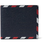 Thom Browne - Striped Pebble-Grain Leather Billfold Wallet - Midnight blue