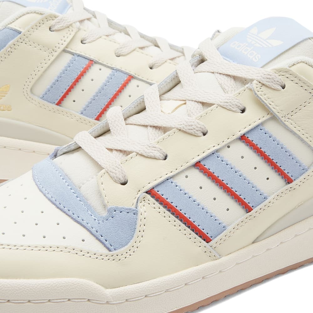 Adidas Men's Forum Low CL Sneakers in Cream White/Blue Dawn/Preloved Red  adidas