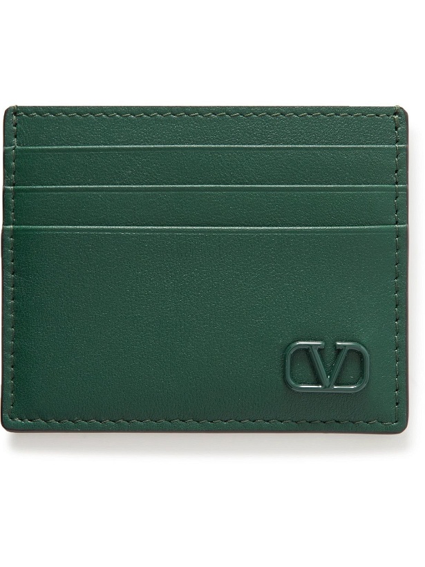 Photo: Valentino - Valentino Garavani Logo-Detailed Leather Cardholder