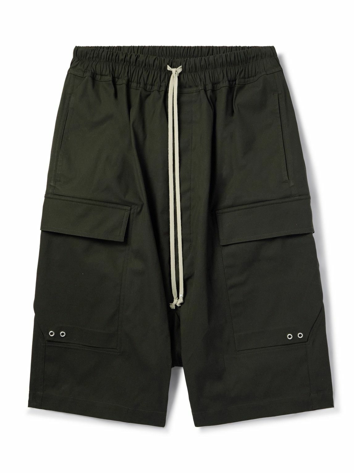 Rick Owens - Pod Cotton-Blend Poplin Drawstring Cargo Shorts