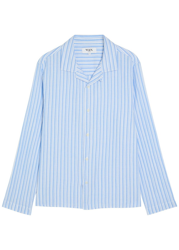 Photo: Wax London Corey Striped Cotton Shirt Light Blue