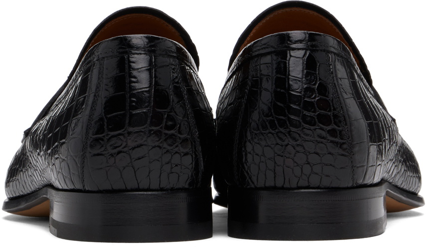 【関税込み】TOM FORD ブラック Bailey クロコ ローファー TOM FORD Black Croc Bailey Loafers TOM FORD