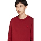 Acne Studios Red Fairview Face Sweatshirt