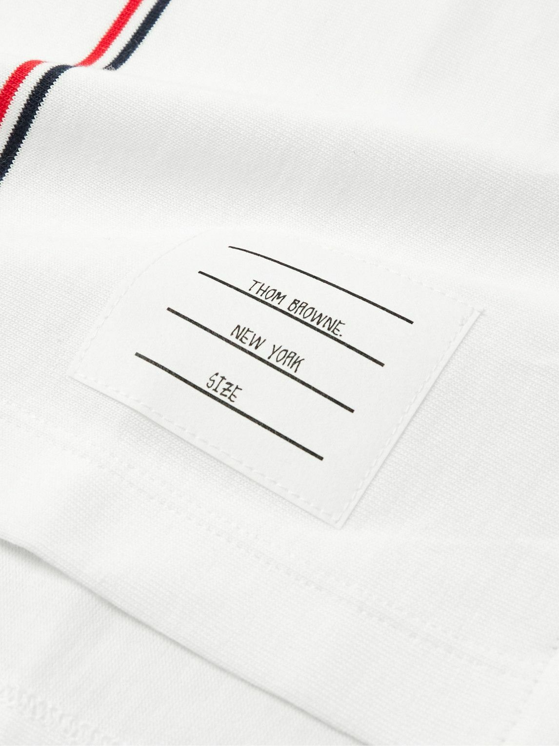 Thom Browne - Logo-Appliquéd Striped Cotton-Jersey T-Shirt