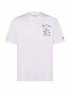MC2 Saint Barth Man Cotton T-shirt With Gin Tonic Obsessed Embroidery