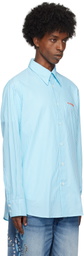 BLUEMARBLE Blue & White Striped Poplin Shirt
