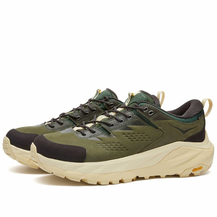 Photo: END. x Hoka One One 'Overland' Kaha Low GTX Sneakers in Chive/Flan