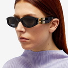 Miu Miu Eyewear Women's 11WS Sunglasses in Black/Dark Grey