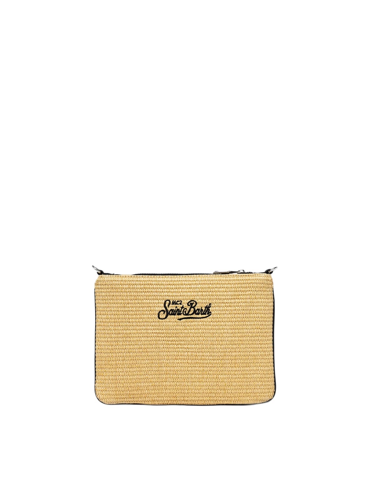MC2 Saint Barth Parisienne Straw Pochette With Formentera Embroidery