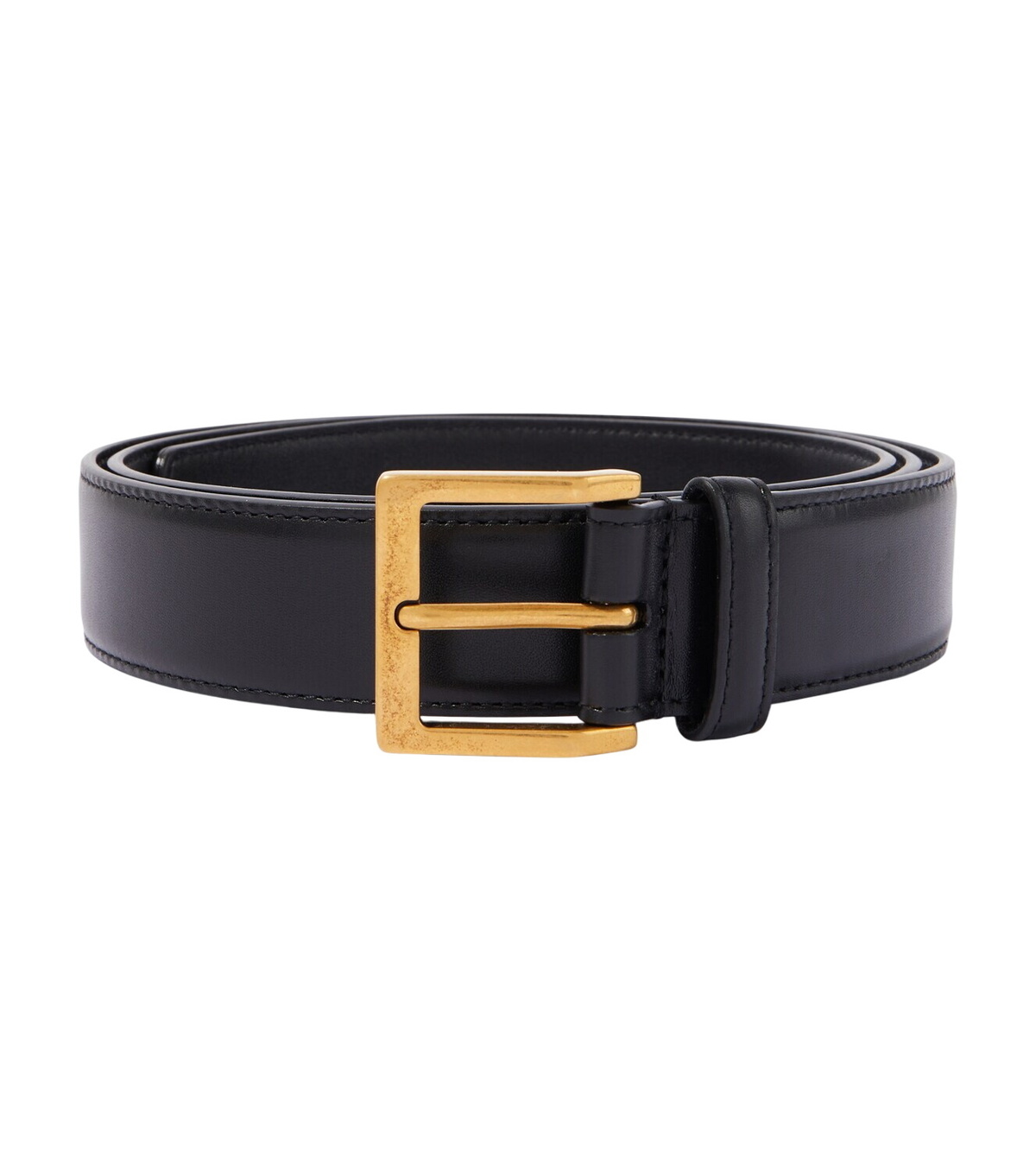 Saint Laurent Black Leather Studded Belt Saint Laurent