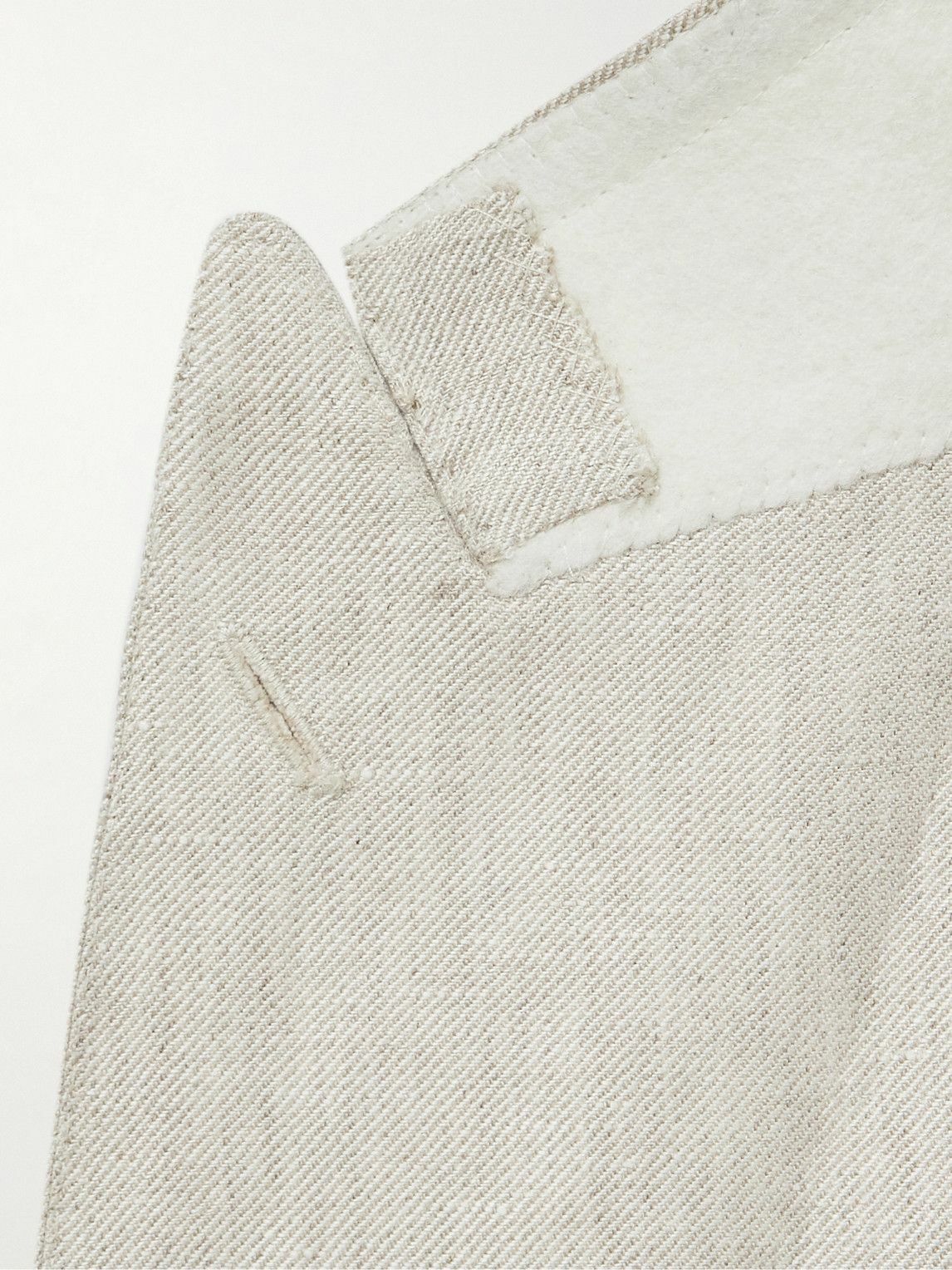 Kingsman - Double-Breasted Linen Blazer - Neutrals