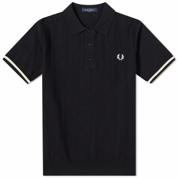 Photo: Fred Perry Authentic Men's Knit Polo Shirt in Black