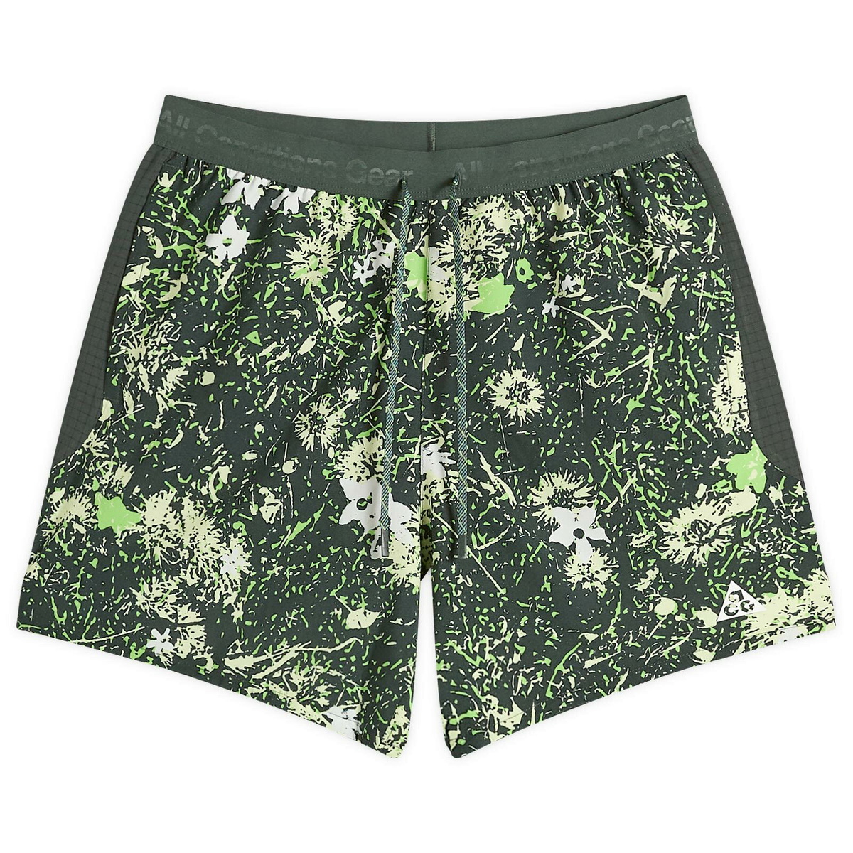 Nike Men's ACG All Over Print Short in Mean Green/Black Spruce/Summit White