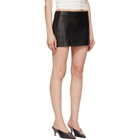 KHAITE Black Jett Leather Miniskirt
