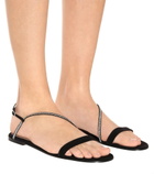 Gianvito Rossi - Manhattan embellished suede sandals
