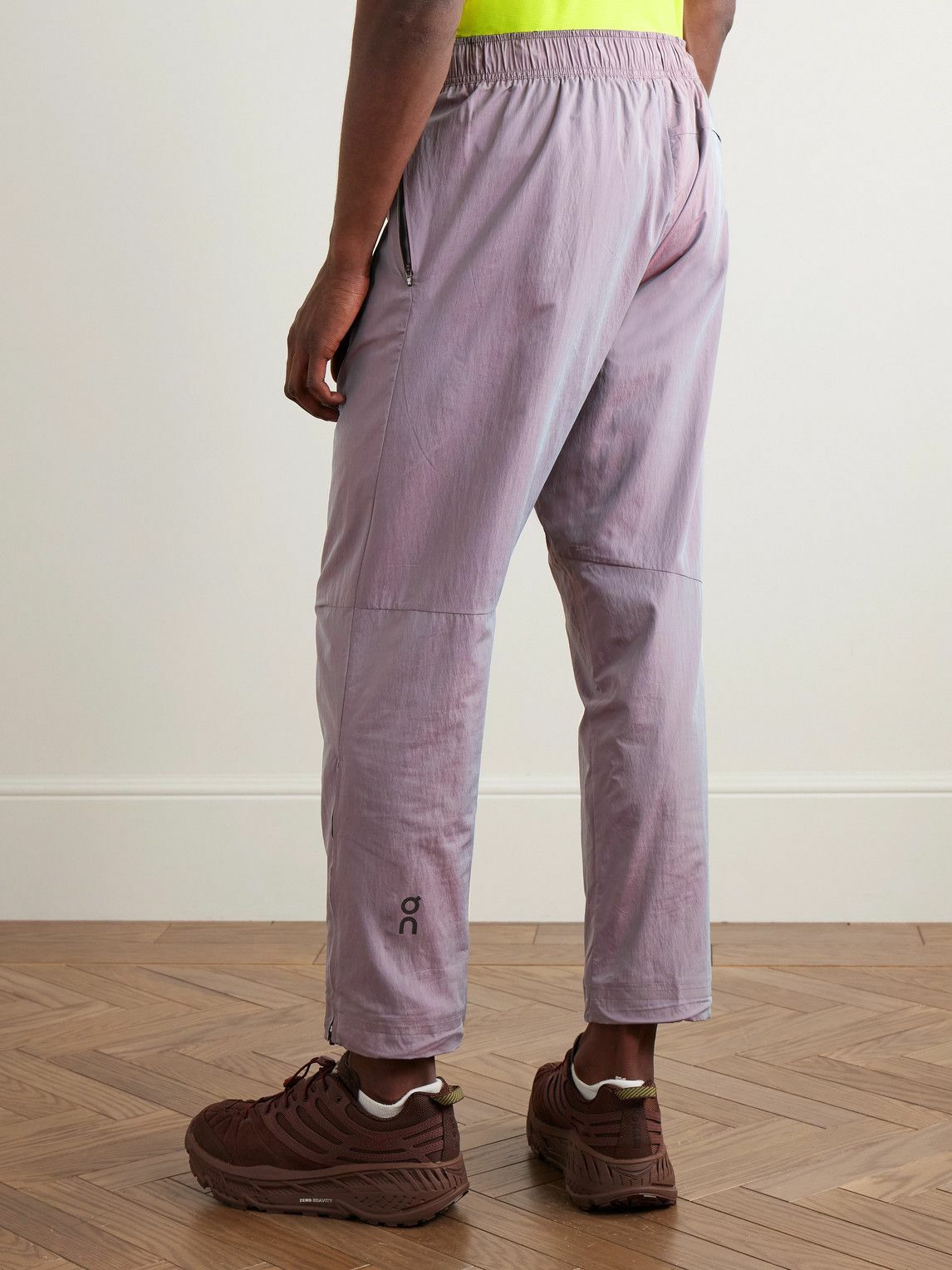 ON - Court Slim-Fit Recycled-Shell Trousers - Purple