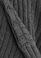 Helmut Lang Ribbed Wool-blend Jumper Charcoal