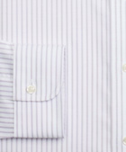 Brooks Brothers Men's Cool Madison Relaxed-Fit Dress Shirt, Non-Iron Stripe | Violet