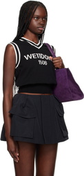 We11done Black Logo Knit Vest