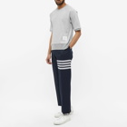 Thom Browne Men's Striped T-Shirt in Light Grey