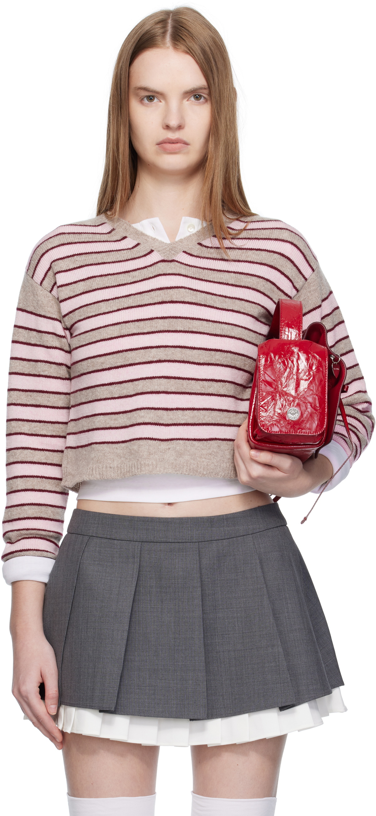 Ashley Williams Beige Molly Knit Sweater
