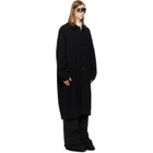 Rick Owens Black Tower Buttoned Brad Coat
