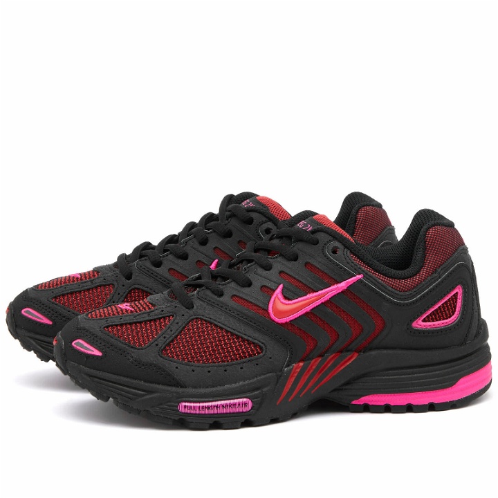Photo: Nike AIR PEG 2K5 EDGE Sneakers in Black/Fire Red/Fierce Pink