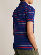 Polo Ralph Lauren - Slim-Fit Striped Cotton-Piqué Polo Shirt - Blue