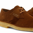 Clarks Originals Men's Desert Khan in Cola Suede