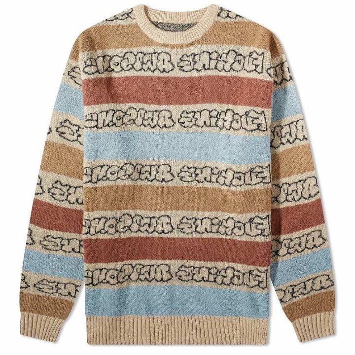 Photo: Fucking Awesome Men's Inverted Wanto Crew Knit in Tan/Multi