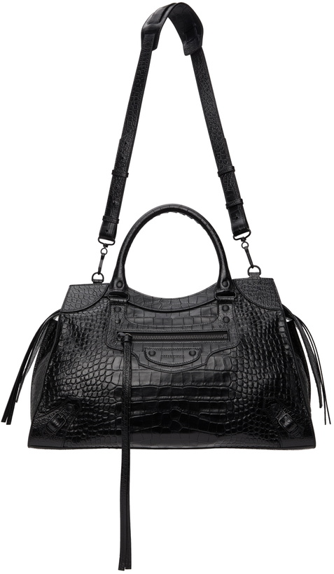 Photo: Balenciaga Black Croc Medium Neo Classic Tote