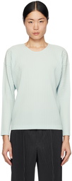 HOMME PLISSÉ ISSEY MIYAKE Blue Dolman Long Sleeve T-Shirt