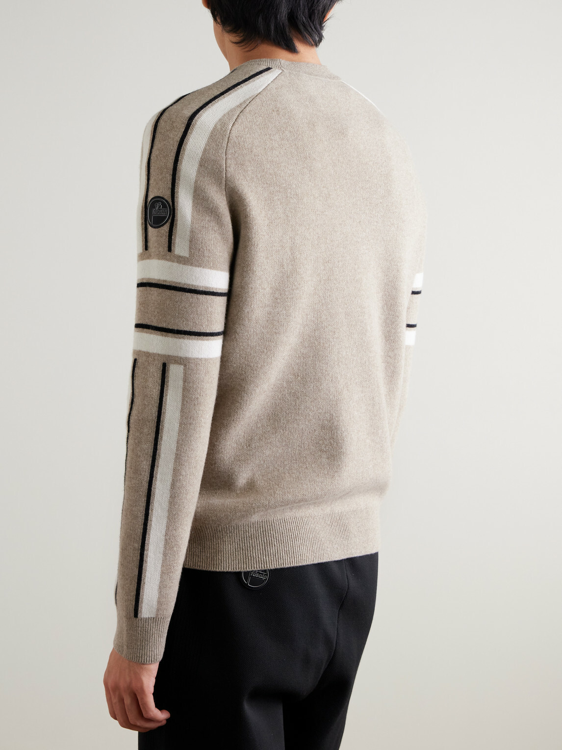 Fusalp - Spectavia Logo-Appliquéd Wool and Cashmere-Blend Jacquard Sweater - Neutrals