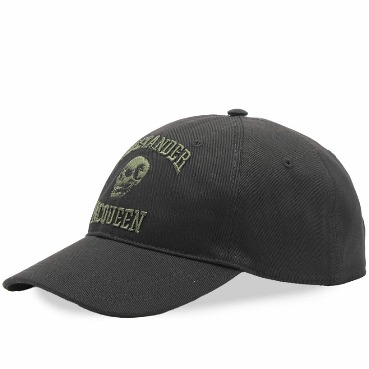 Photo: Alexander McQueen Men's Varsity Skull Logo Cap in Black/Khaki