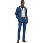 Gucci Blue Marble Wash Regular Fit Jeans