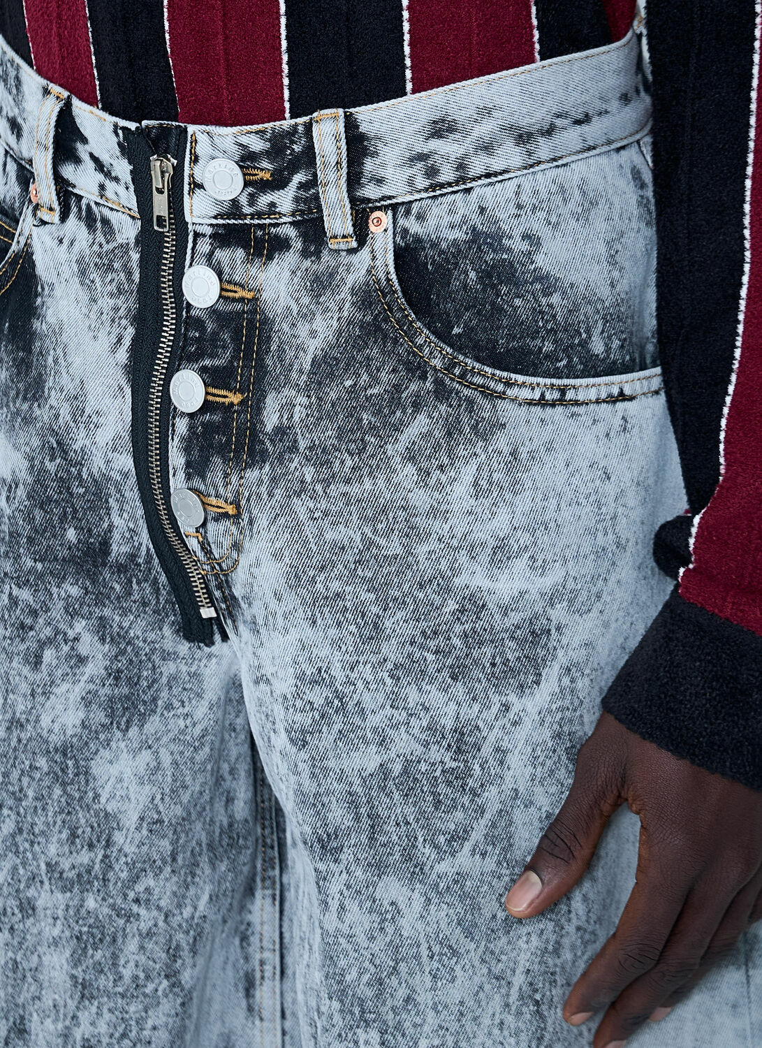 Martine Rose Coated Denim Jeans