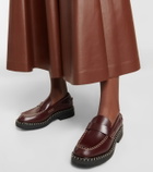 Chloe - Noua whipstitch leather loafers