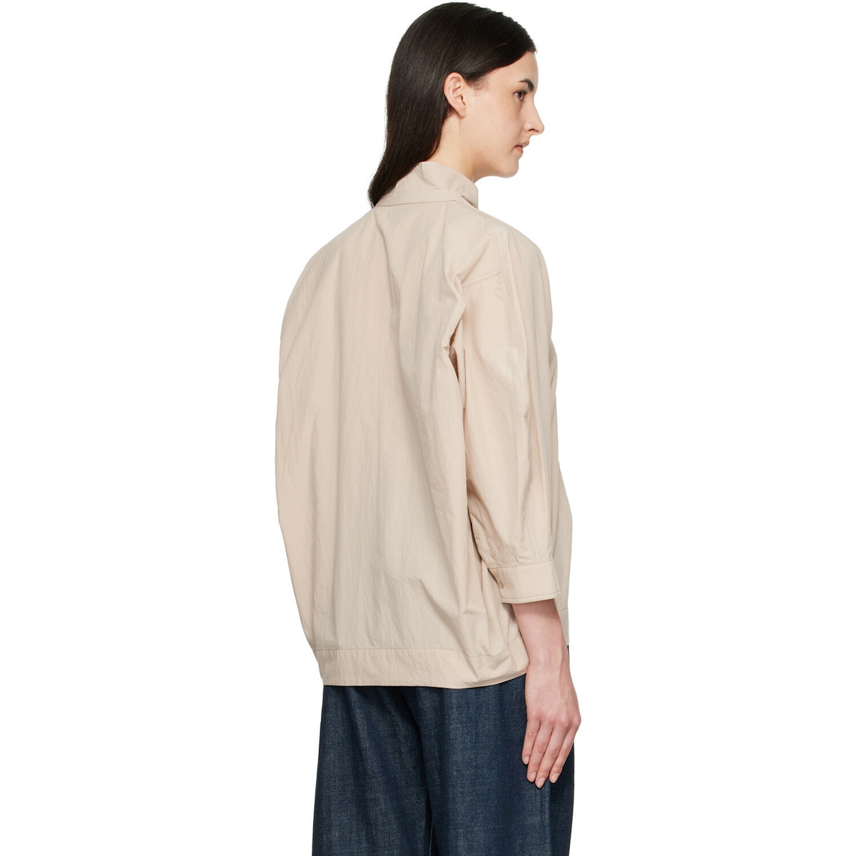 LEMAIRE Beige Scarf Blouse