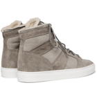 Ralph Lauren Purple Label - Seaham II Shearling-Lined Suede High-Top Sneakers - Men - Gray