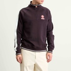 Casablanca Men's Organic Loopback 1/4 Zip Laurel Sweatshirt in Aubergine