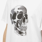 Alexander McQueen Men's Metallic Skull Print T-Shirt in White