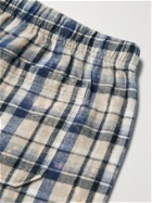 ACNE STUDIOS - Logo-Appliquéd Bleached Checked Cotton-Flannel Shorts - Multi