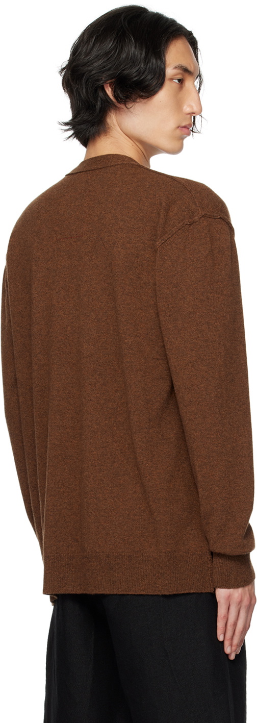 UMA WANG Brown Cutout Cardigan