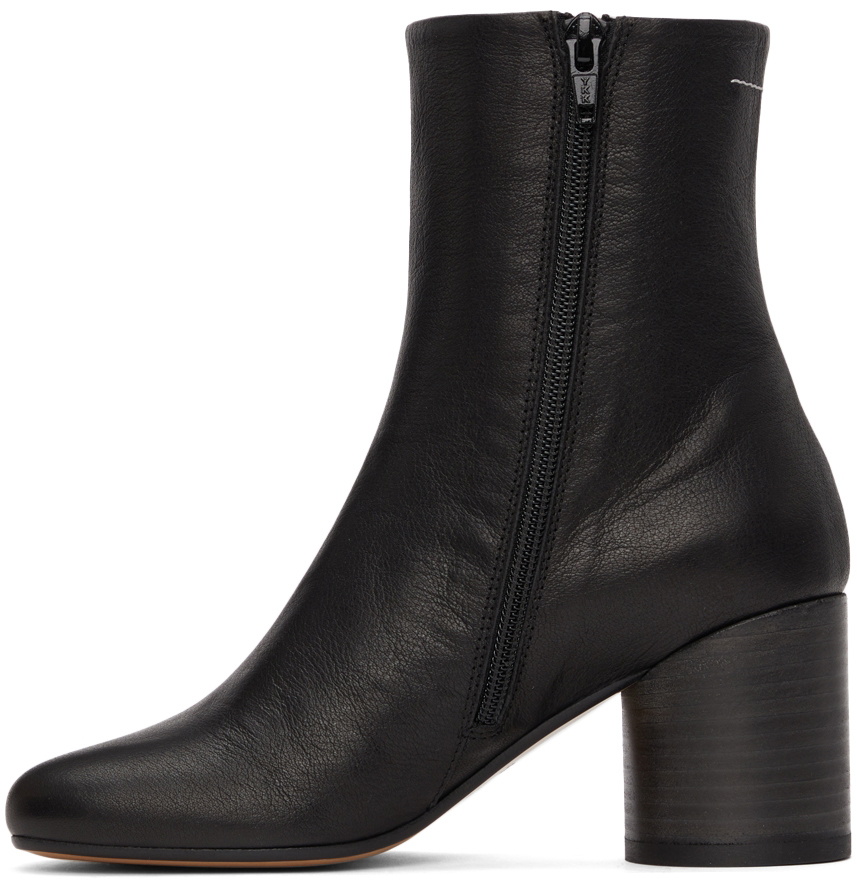 MM6 Maison Margiela Black Anatomic Ankle Boots MM6 Maison Margiela